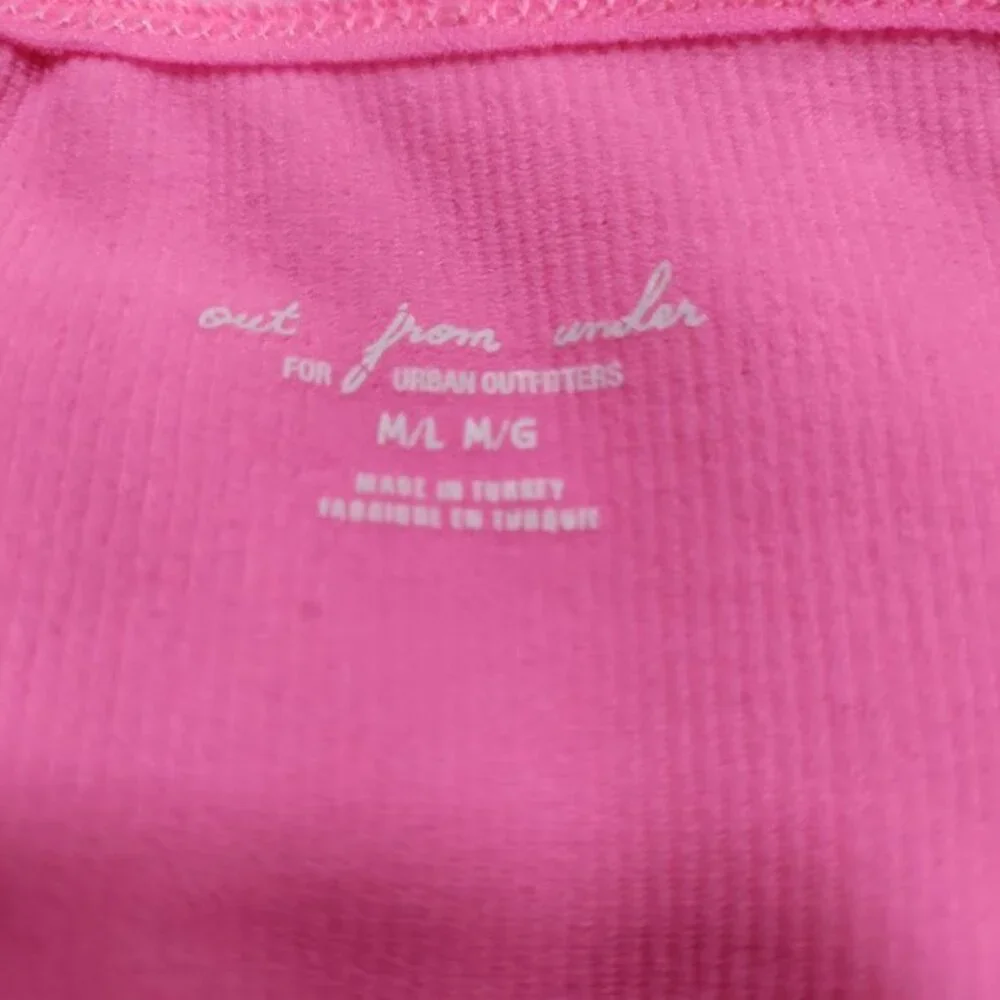Urban Outfitters Pink Out From Under Fiona Ribbed Cami Crop Top Women's Size M - Picture 4 of 8